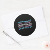 Protect Trans Kids - Trans Flag Wave Runder Aufkleber (Umschlag)