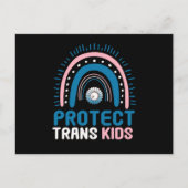 Protect Trans Kids Transgender Flag LGBTI Postkarte (Vorderseite)