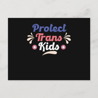 Protect Trans Kids Transgender Flag LGBTI Postkarte