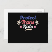 Protect Trans Kids Transgender Flag LGBTI Postkarte (Vorne/Hinten)