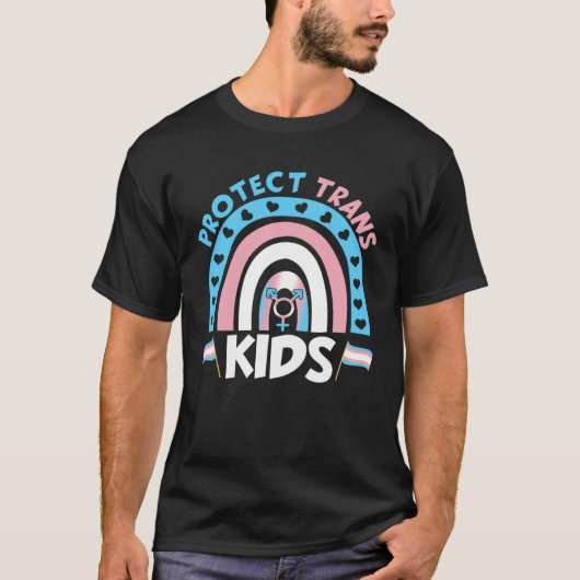 Protect Trans Transgender Flag Protect Trans T-Shirt (Vorderseite)