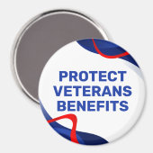 Protect Veterans Benefits Political Magnet (Vorderseite/Rückseite)