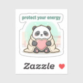 protect your energy – cute panda self-care aufkleber (Blatt)