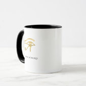 Protect Your Energy Horus Eye Egyptian Symbol Desi Tasse (Vorderseite Links)