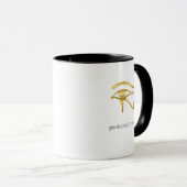 Protect Your Energy Horus Eye Egyptian Symbol Desi Tasse (VorderseiteRechts)