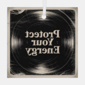 Protect Your Energy Ornament Aus Glas (Rückseite)