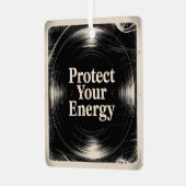 Protect Your Energy Ornament Aus Metall (Vorderseite links)