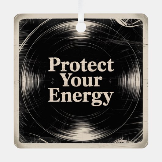 Protect Your Energy Ornament Aus Metall (Vorderseite)