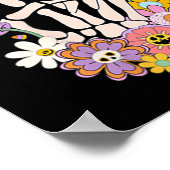 Protect Your Peace Flower Skull Skeleton Hand Ment Poster (Ecke)