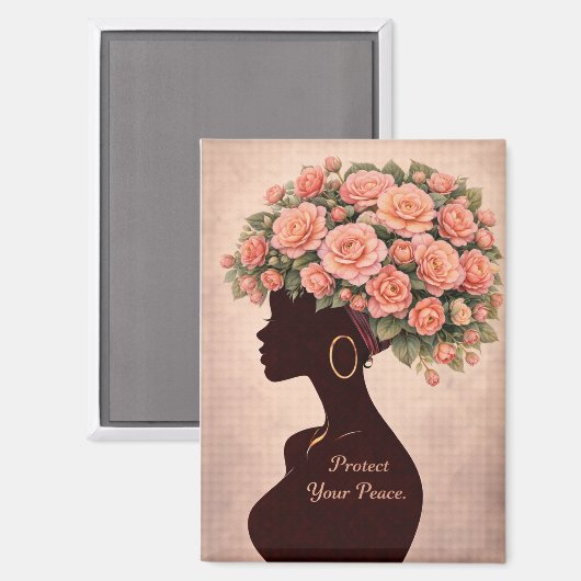 Protect Your Peace Inspirational Magnet  (Vorderseite/Rückseite)