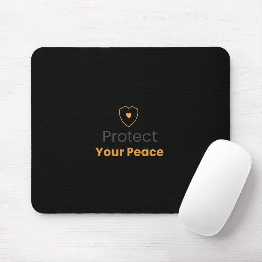 Protect Your Peace – Minimal Motivational Mouse Pa Mousepad (Mit Mouse)