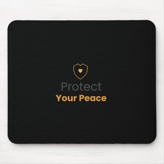 Protect Your Peace – Minimal Motivational Mouse Pa Mousepad (Vorne)