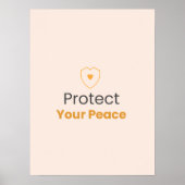 Protect Your Peace – Minimal Quote Poster (Vorne)