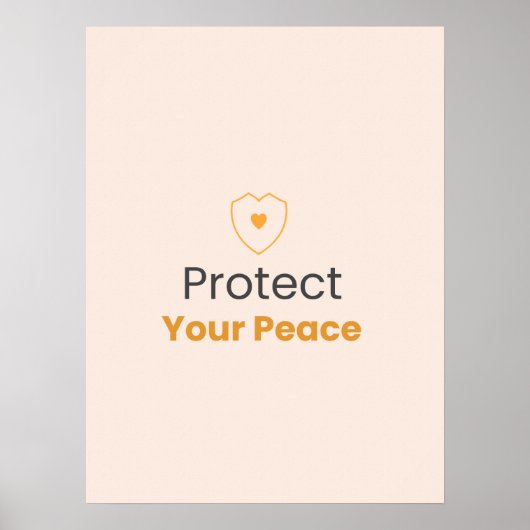 Protect Your Peace – Minimal Quote Poster (Vorne)