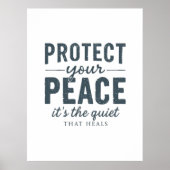Protect Your Peace: Quiet Healing Typography Poster (Vorne)