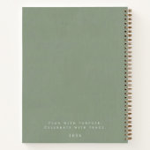 Protect Your Peace Sage Green Wedding Planner Notizblock (Rückseite)