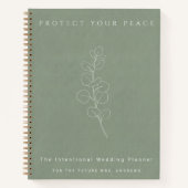 Protect Your Peace Sage Green Wedding Planner Notizblock (Vorderseite)