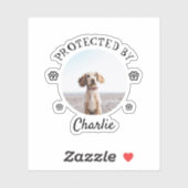 Protected By Dog Photo Paw Print Design Aufkleber (Blatt)