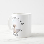 Protected By Dog Photo Paw Print Design Kaffeetasse (Vorderseite Links)