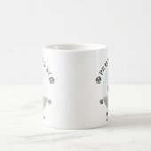Protected By Dog Photo Paw Print Design Kaffeetasse (Mittel)