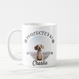 Protected By Dog Photo Paw Print Design Kaffeetasse
