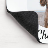 Protected By Dog Photo Paw Print Design Mousepad (Ecke)