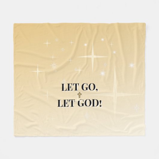 Protected by His Light Let Go Let God Fleecedecke (Vorderseite (Horizontal))