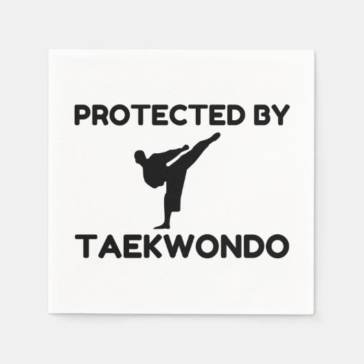 Protected By Taekwondo Serviette (Vorderseite)