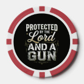 Protected by the Lord and a Gun Pokerchips (Vorderseite)