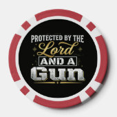Protected by the Lord and a Gun Pokerchips (Rückseite)