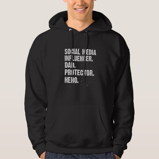 Protected Hero Social Media Influencer Vater Conte Hoodie (Vorderseite)