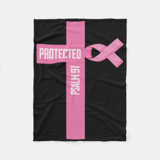 Protected Psalm 91 Christlich 91. Psalm Bibel Brea Fleecedecke (Vorderseite)