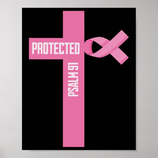 Protected Psalm 91 Christlich 91. Psalm Bibel Brea Poster (Vorne)