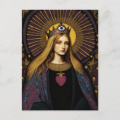  Protection From Evil Sacred Heart Of Mary Postkarte (Vorderseite)