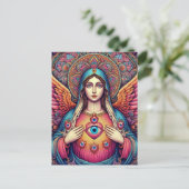  Protection From Evil Sacred Heart Of Mary Postkarte (Stehend Vorderseite)