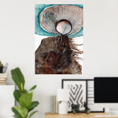 Protector - Abstrakter Spirit für gemischte Medien Poster (Heimbüro)