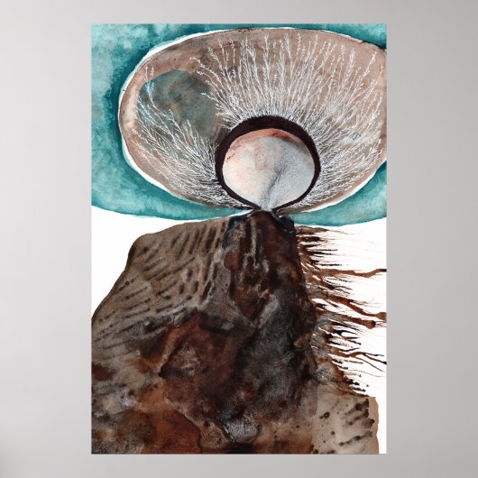 Protector - Abstrakter Spirit für gemischte Medien Poster (Vorne)