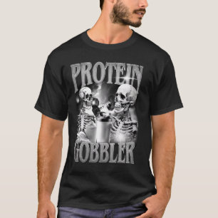 Protein-Fresser-Gym-Skelett-Hanteltraining-Meme T-Shirt