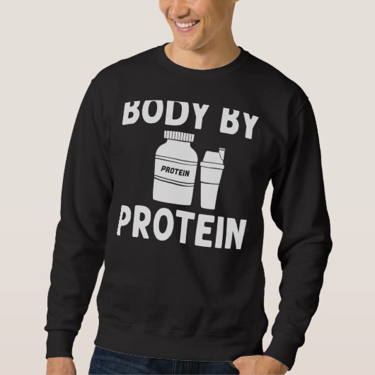 Protein Shakes Pulver Whey trinkt Snacks Vegane Na Sweatshirt (Vorderseite)
