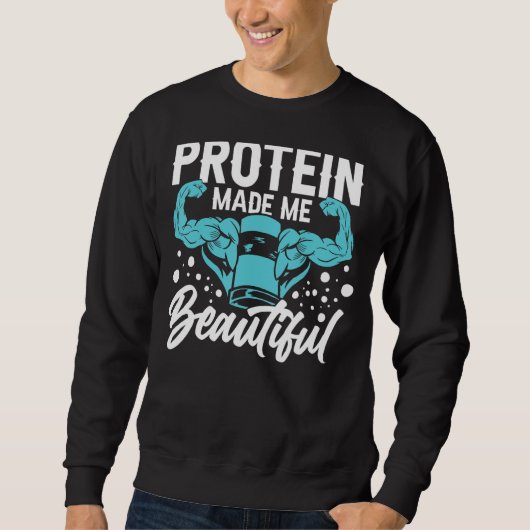 Protein Shakes Pulver Whey trinkt Snacks Vegane Na Sweatshirt (Vorderseite)