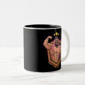 Protein Sheikh Funny Protein Shaker Bodybuilder Zweifarbige Tasse (VorderseiteRechts)