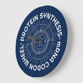 PROTEIN SYNTHESIS - mRNA to AMINO ACID CODON WHEEL Große Wanduhr (Winkel)