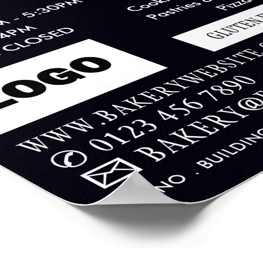 Proteinbrotwalzen, Bäckereien, Bäckerei-Store-Werb Poster (Ecke)