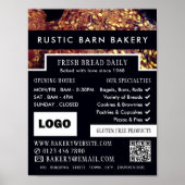 Proteinbrotwalzen, Bäckereien, Bäckerei-Store-Werb Poster (Vorne)