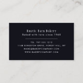 Proteinbrotwalzen, Bäckereien, Bäckereiladen Visitenkarte (Rückseite)