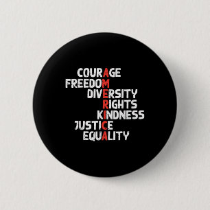 Protest Amerika Courage Freedom Rights Resist Men Button