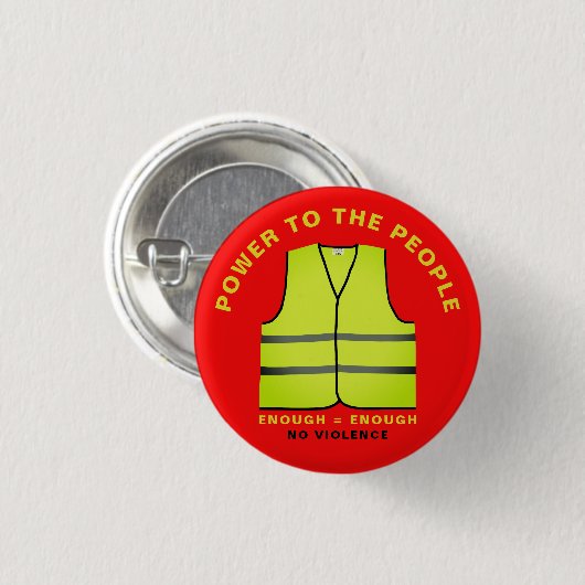 Protest button Yellow vest (Vorne & Hinten)