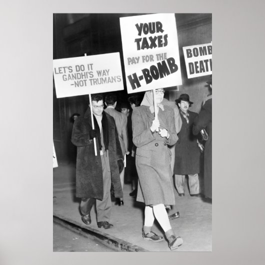 Protest des friedlichen Kalten Krieges 1950 Poster (Vorne)