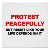 Protest friedlich, aber widerstehen poster (Vorderseite)