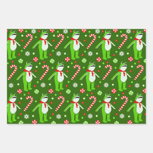 Protest Frog Christmas Holiday Geschenkpapier Set (Vorderseite)